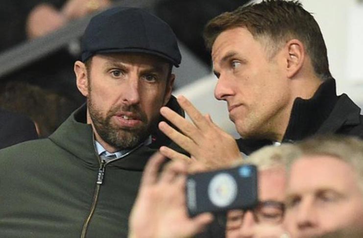 Southgate and Neville were England team-mates during their playing careers.