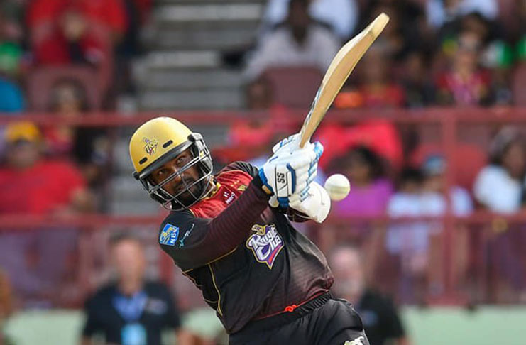 Former Trinbago Knight Riders' Denesh Ramdin plays a shot during the 2019 CPL. PHOTO COURTESY CPL T20