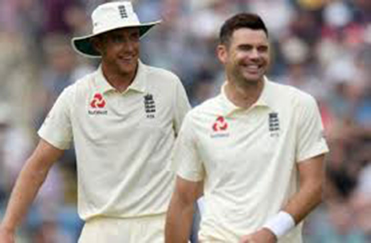 James Anderson (right) and Stuart Broad are the most prolific opening bowling partnership in Test history.