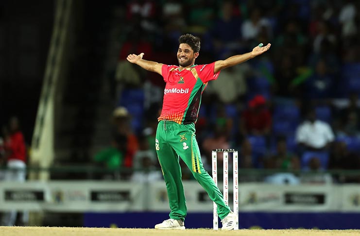 Qais Ahmad was man-of-the-match for his three-wicket haul. (CPL T20 via Getty Images)