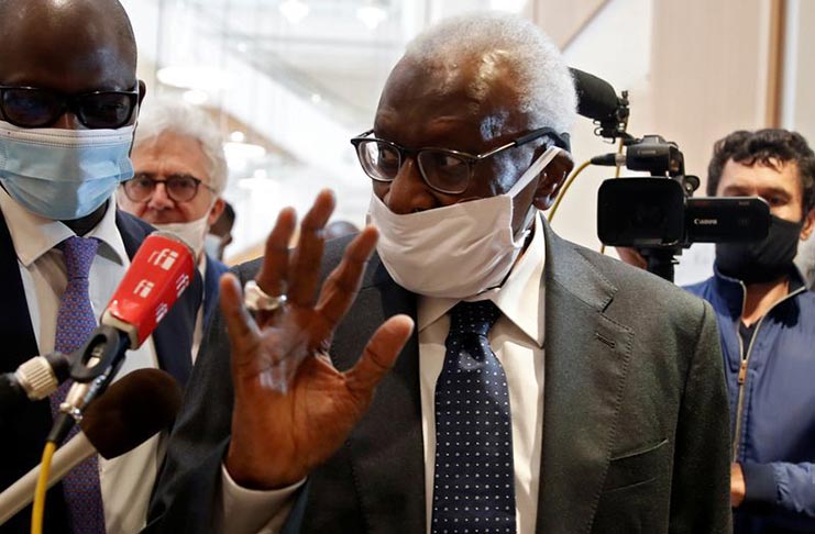 Former IAAF President Lamine Diack attends trial in Paris