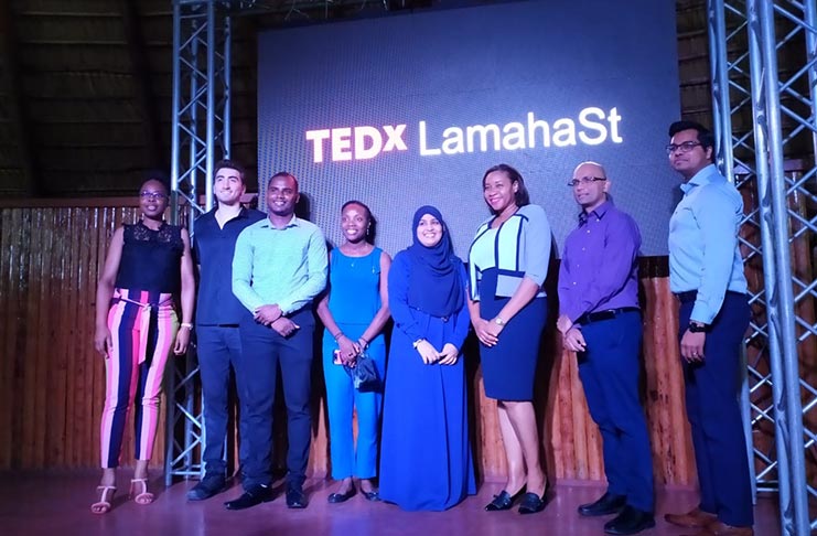 Maryam Haniff and Keiba Murray, organiser of TEDxLamahaSt  along with the esteemed guest speakers who attended the TEDx Talk event in February