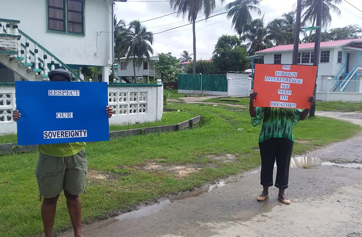 Scenes from PNCR’s CARICOM Day protest action in and around Berbice on Monday
