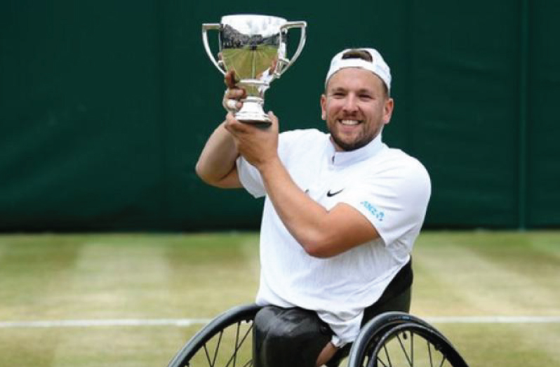 Australian Dylan Alcott won the Wimbledon quad wheelchair title last year.