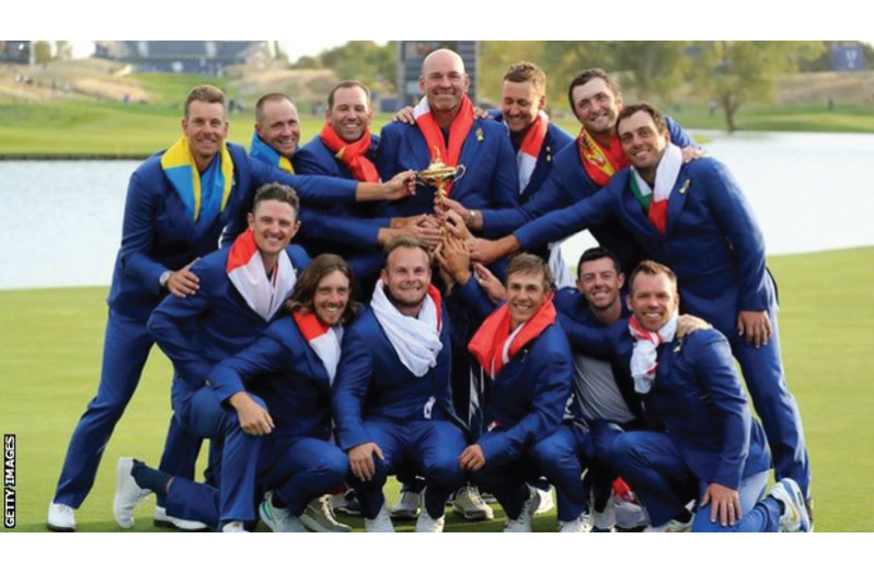 Europe are the current holders of the Ryder Cup after beating the U.S. in the 2018 match at Le Golf National in France.