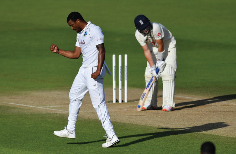 Fast bowler Gabriel was named man –of- the- match after taking combined figures of nine wickets for 137 in the Test.