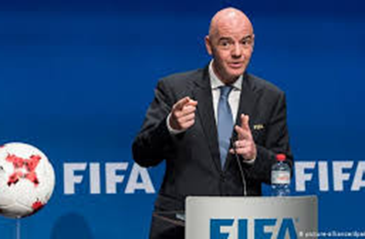 President Gianni Infantino speaks at the UEFA Congress in Amsterdam, Netherlands, March 3, 2020. (REUTERS/Yves Herman/File Photo)