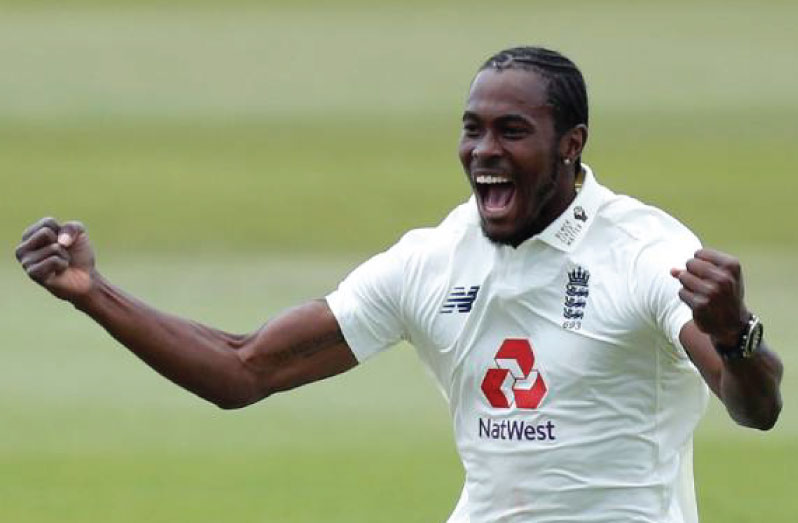England fast bowler Jofra Archer  has taken 33 wickets in eight Tests for England