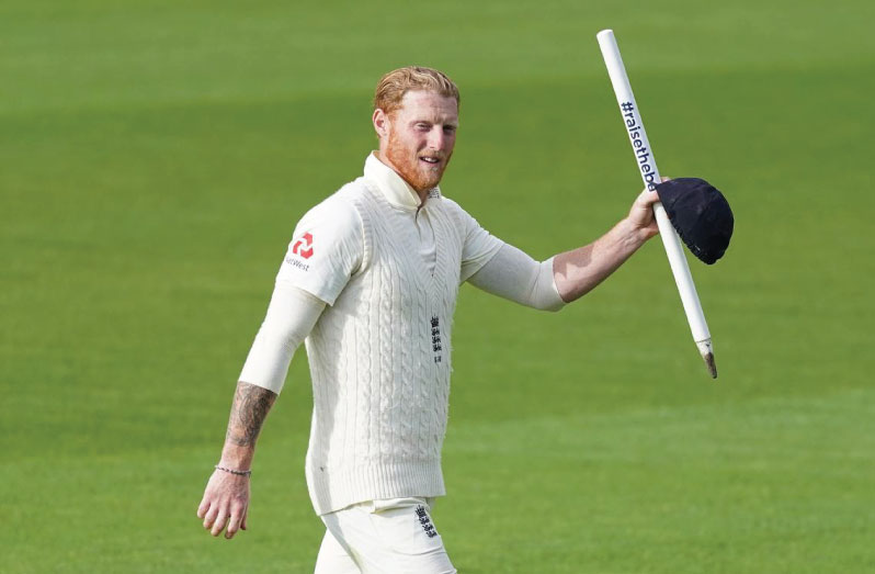 England's Ben Stokes celebrates after winning the Second Test v West Indies at Emirates Old Trafford, Manchester, Britain - July 20, 2020. (Jon Super/Pool via REUTERS)