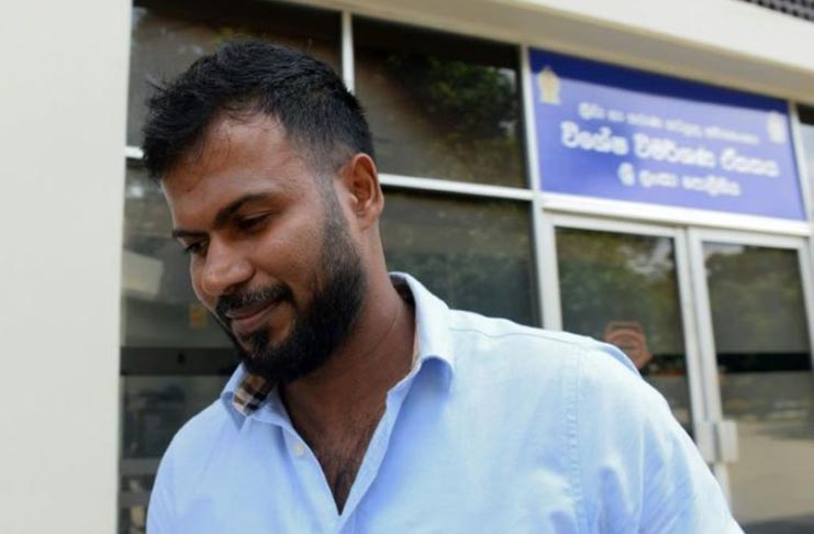 Upul Tharanga leaves the Special Investigation Unit, where he was questioned over the 2011 final (AFP Photo/LAKRUWAN WANNIARACHCHI)