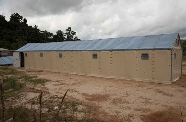 One of the pre-fab units that will house the screening and testing units in Aranka
