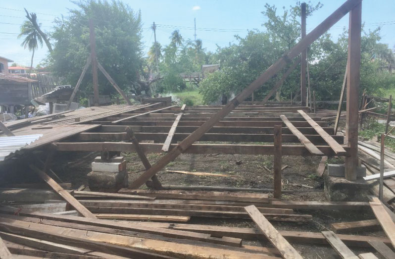 Khan had started work to fix her house but cannot afford the materials to continue