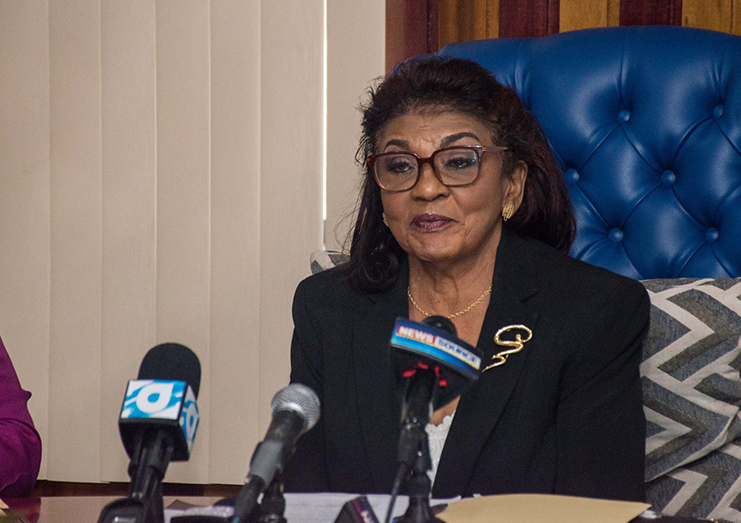 Chairperson of the Guyana Elections Commission (GECOM), Justice (Ret’d) Claudette Singh.