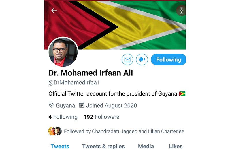 Office Of The President Flags Fake Account Guyana Chronicle