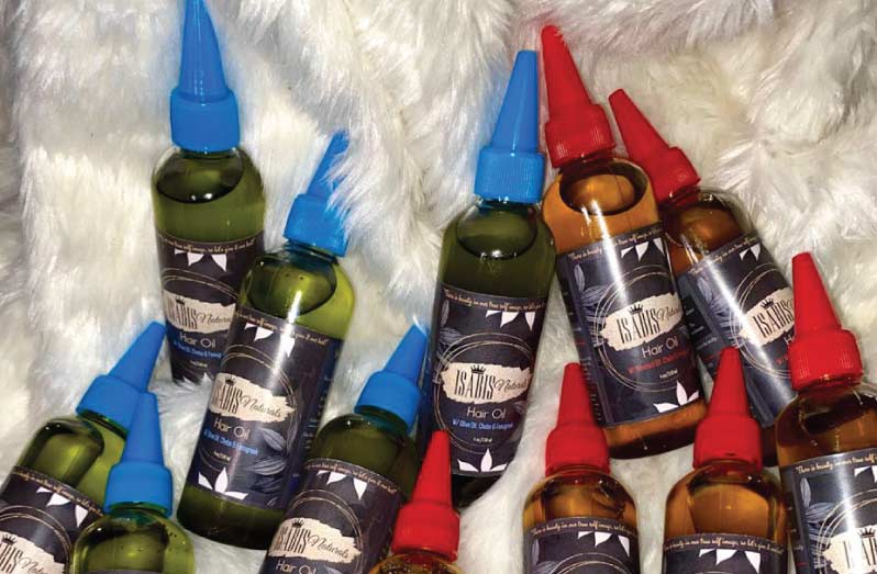 A sample of the Isabis Naturals Haircare Product