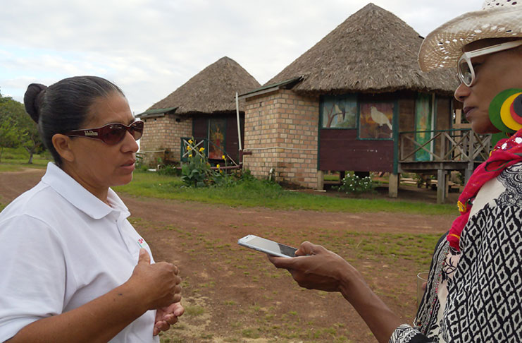 Jacqueline Allicock during an interview, in Surama, before the COVID-19 pandemic