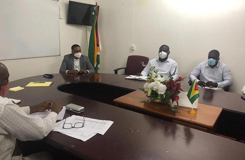 Local Government and Regional Development Minister meets members of the Sanitation Management Unit of his ministry