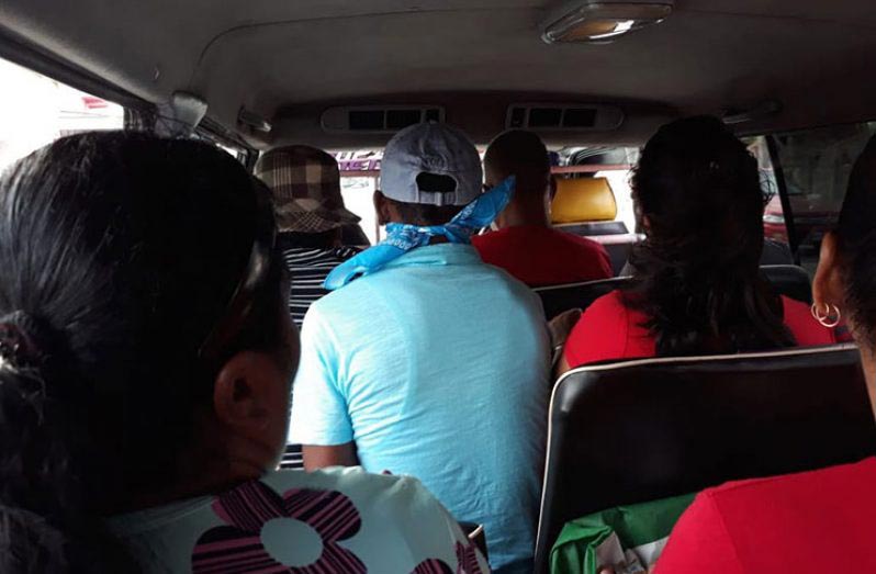 This photo was taken recently by a minibus commuter to show what they are subjected to daily