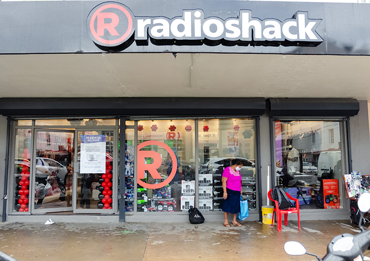 Radio Shack,  located in the bottom flat of  the Fogarty building
