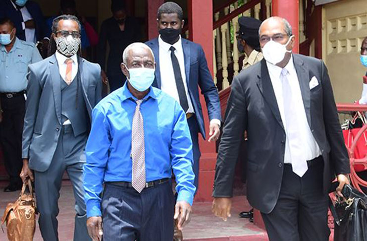 Embattled Region Four Returning Officer, Clairmont Mingo leaving court on Friday