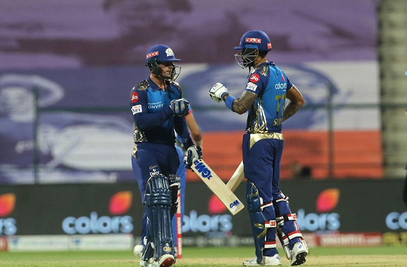 Quinton de Kock and Suryakumar Yadav’s fifties guided Mumbai Indians to a five-wicket win over Delhi Capitals.