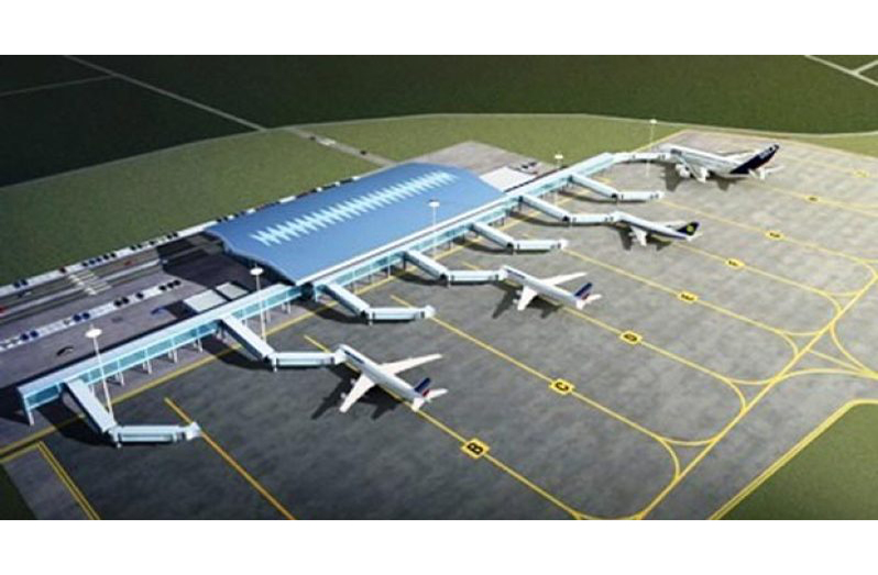 An artist's impression of the completed airport expansion project, as was outlined in the initial agreement between the Government and CHEC.