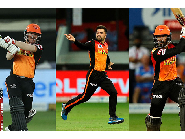 David Warner (66), Rashid Khan (3-7) and Wriddhiman Saha (87) starred as Sunrisers Hyderabad beat Delhi Capitals by 88 runs.