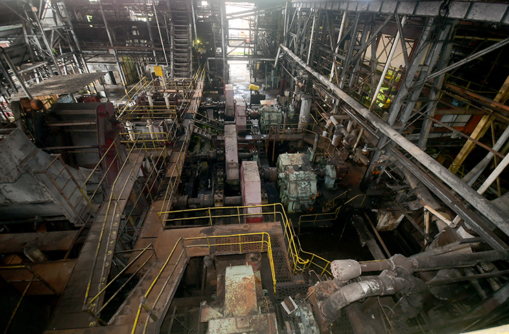 An inside look of the factory at the Rose Hall Sugar Estate (Adrian Narine photo)