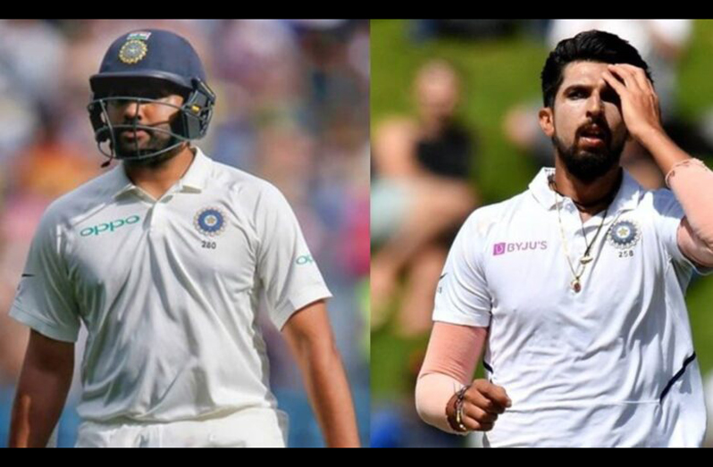 Rohit Sharma (left) and Ishant Sharma's absence will further deepen the gaps in the Indian Test team.  (BCCI/Twitter/AFP)