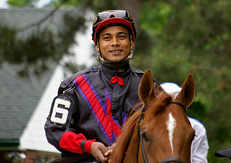 Guyanese jockey Sunny Singh