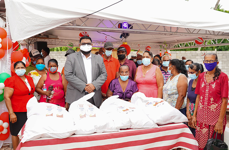 President Irfaan Ali and residents of Mahaica, East Coast Demerara