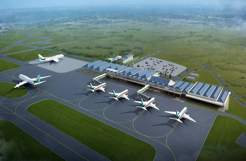 An artist’s impression of the modernised Cheddi Jagan International Airport