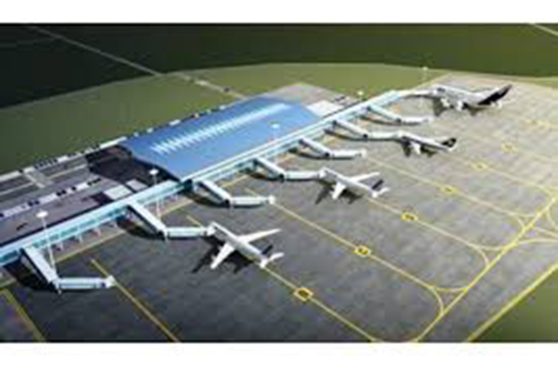 An artist's impression of the completed airport expansion project, as was outlined in the initial agreement between the Government and CHEC