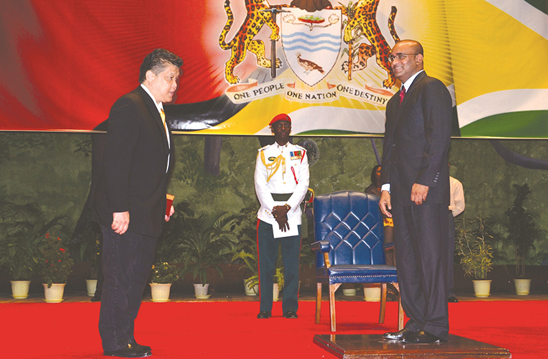 Woon-A-Tai was awarded the Medal of Service, which was presented to him by then President, Dr. Bharrat Jagdeo