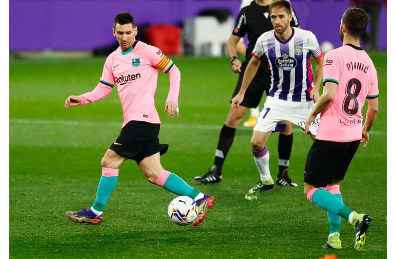 Barcelona's Lionel Messi in action REUTERS/Juan Medina