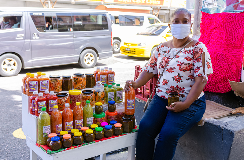 Nicola Hazelwood, a vendor who plies her trade on the Camp Street pavement