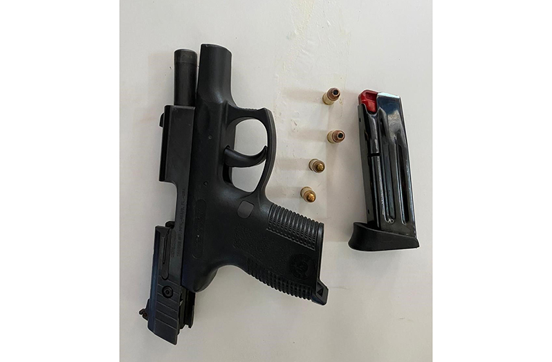 The firearm and rounds seized