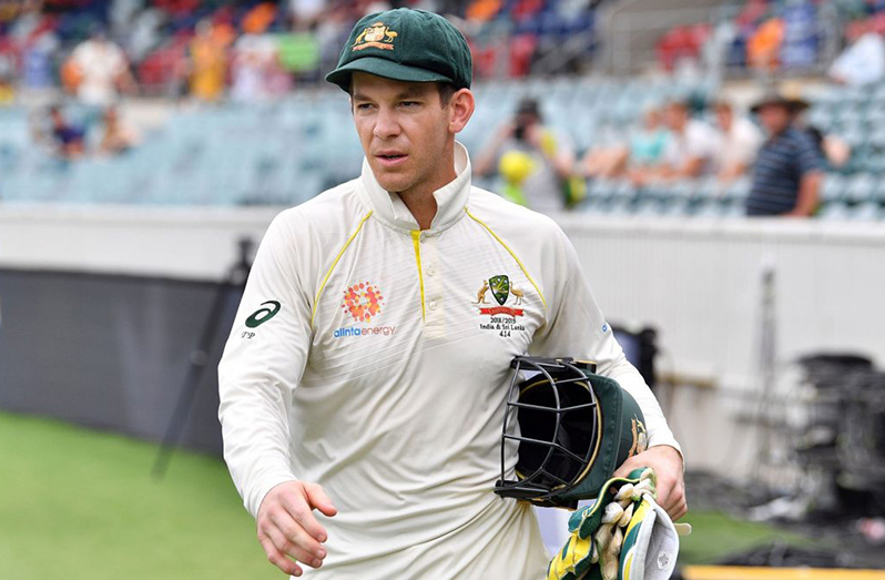Australia captain and wicketkeeper  Tim Paine