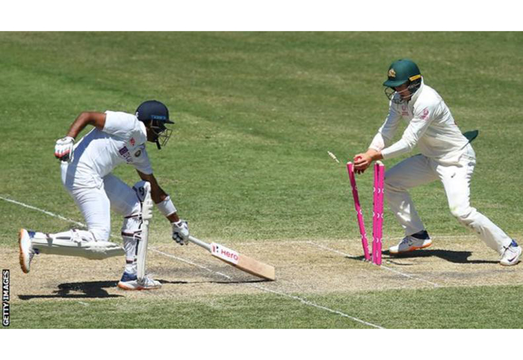 Ravichandran Ashwin was one of the three India batsmen to be run-out on day three.