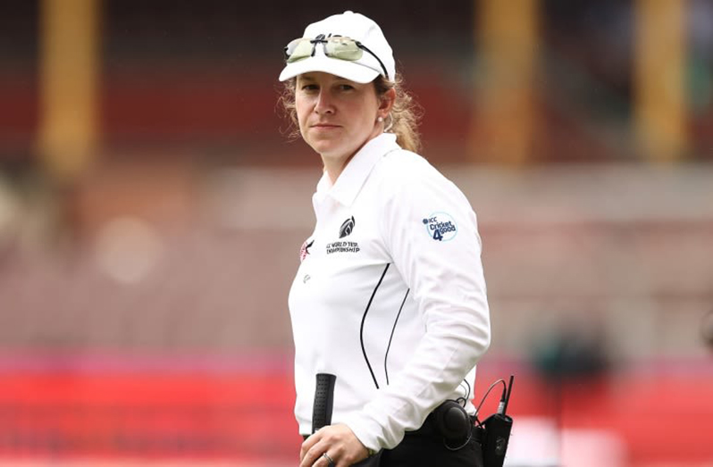 Umpire Claire Polosak took up her role as fourth umpire in the current third Test between Australia and India at the SCG.