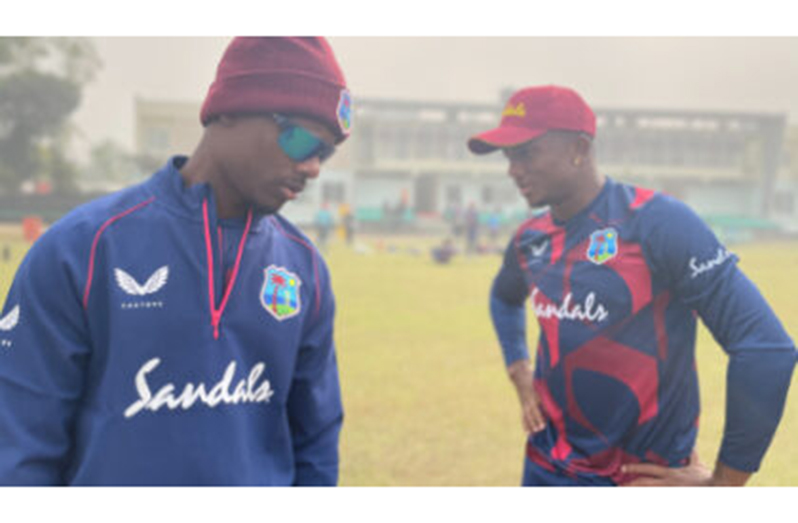 Interim skipper Jason Mohammed (left) and Andre McCarthy will provide back-up spin options for West Indies.