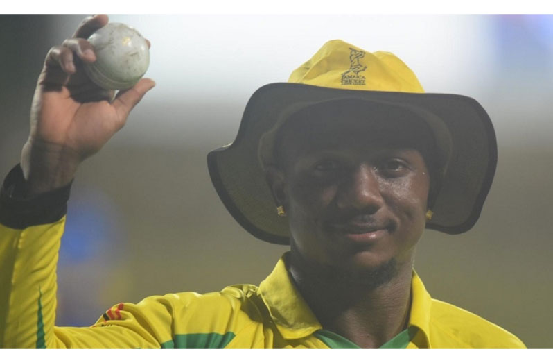 Andre McCarthy becomes the first Jamaican to achieve a hat-trick Regional one-day cricket.