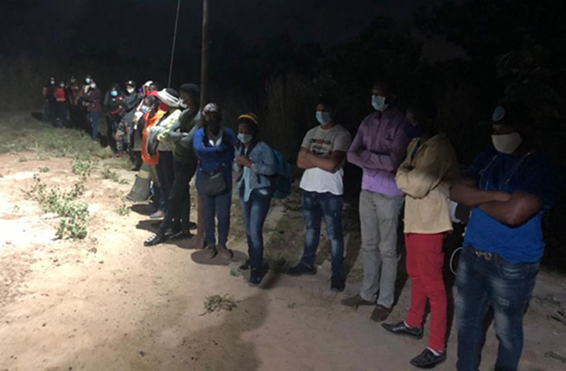 The illegal immigrants who were detained in Brazil (Photo released by CANU)