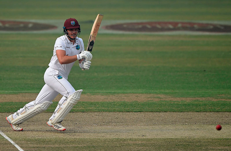 Joshua Da Silva forces one through point, Bangladesh vs West Indies, 2nd Test, Dhaka, 2nd day, yesterday.