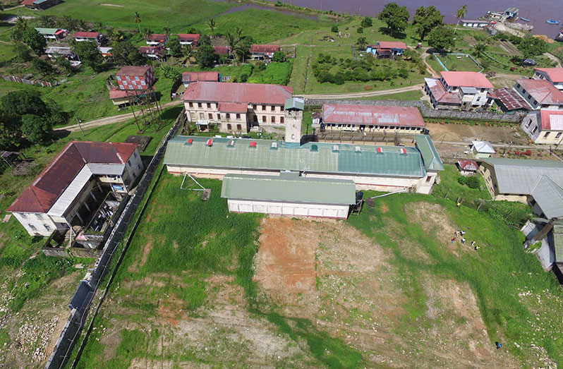 An aerial view of the Mazaruni Prison