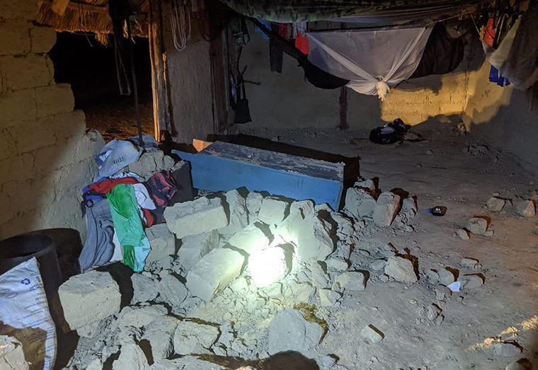 The damage caused by the earthquake in South Rupununi (South Rupununi District Council photo)