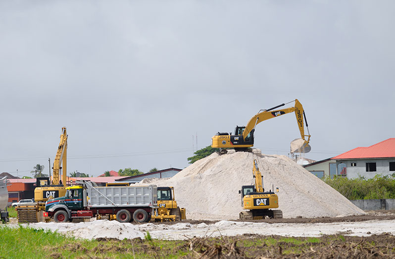 Construction activities ongoing in Providence, East Bank of Demerara