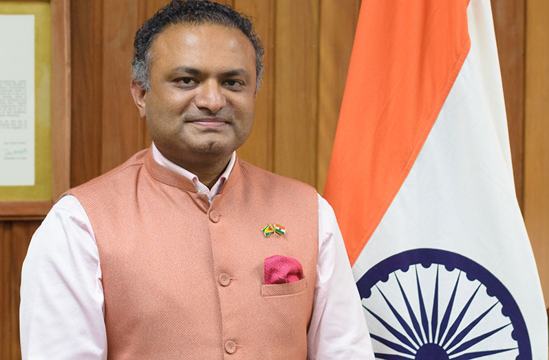The High Commissioner of India to Guyana, Dr. K. J. Srinivasa (Delano Williams photo)