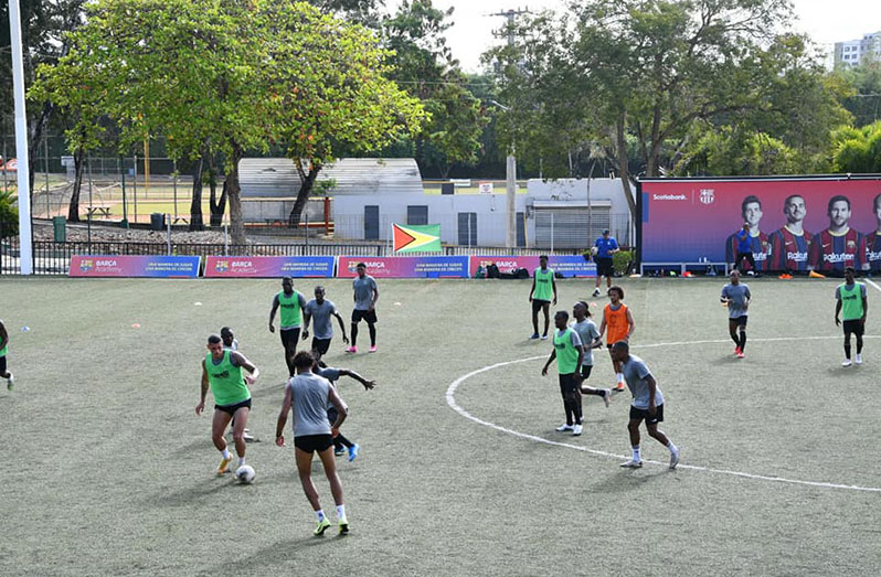 The Golden Jaguars in training in the Dominican Republic. (photo compliments: GFF)