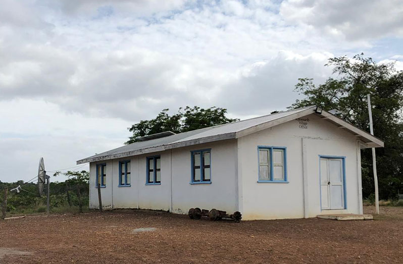 The Katoonarib Village Office, where the government WiFi has been disconnected following the tremors